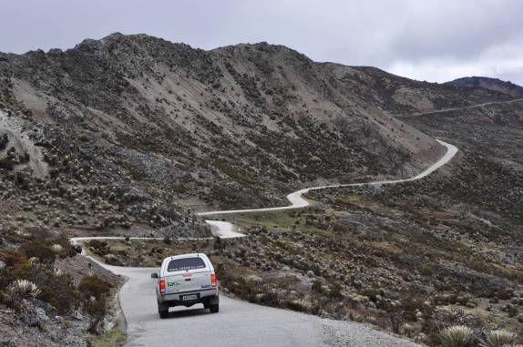 A Fiona enfrenta a estrada mais alta da Venezuela, a 4.200 metros de altitude, na região dos Andes, perto de Mérida